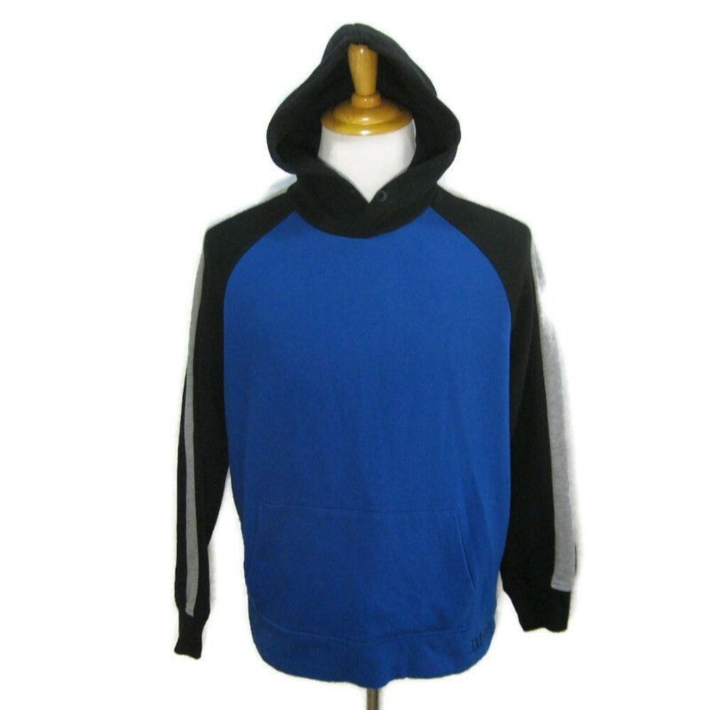 EXPRESS Boy's (Youth Large YL) Blue Athletic Fleece Hoodie Hooded Sweatshirt Top